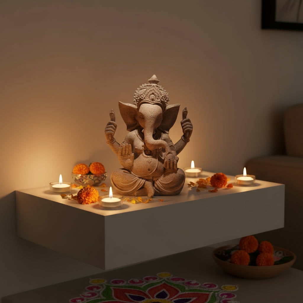 Sandstone Look Lord Ganesh Murti ππ½