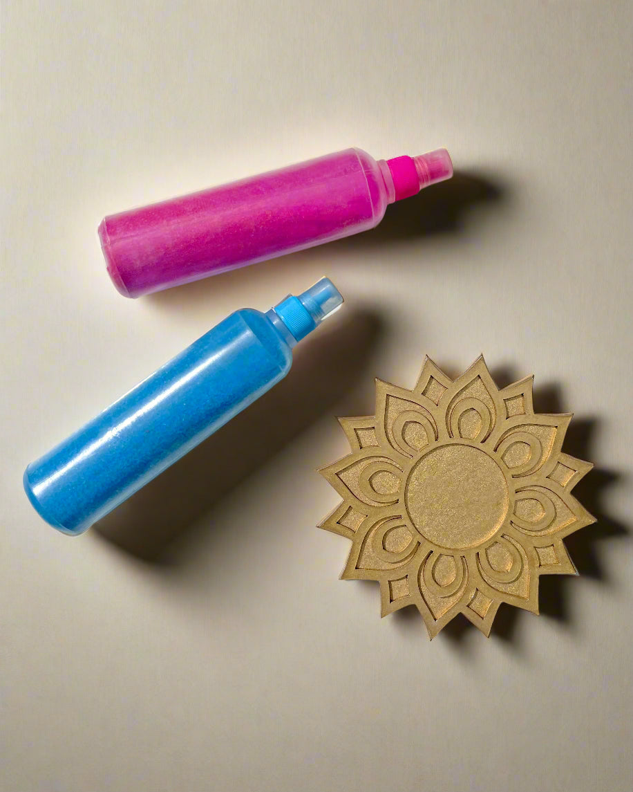 4" Mini Diwali Marigold Wooden Rangoli Kit ✨