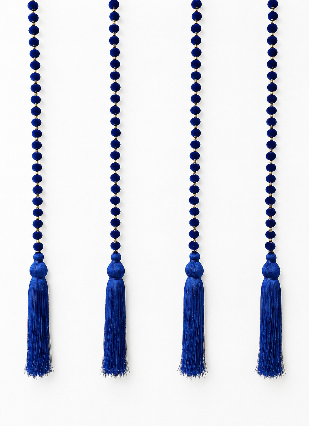 Royal Blue Diwali Hanging Tassel Garland - Pack of 4 ✨
