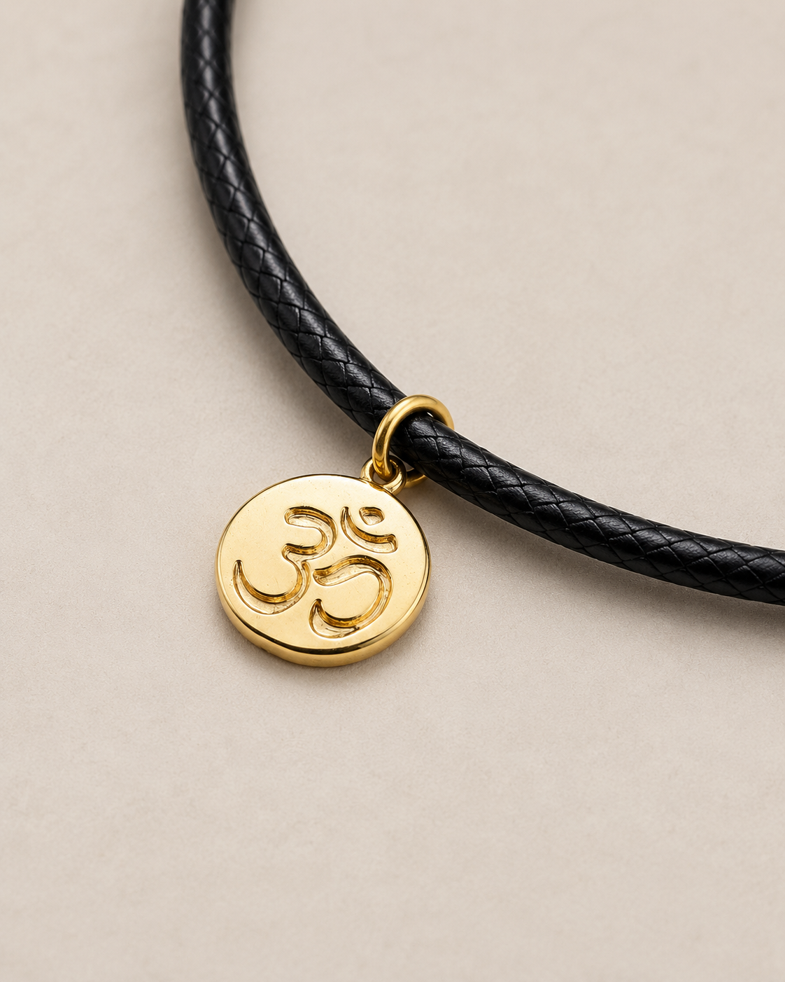 Aum 18k Gold Plated Adjustable Bracelet