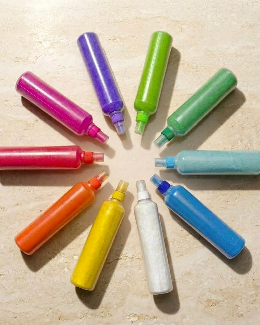 Rangoli Colour Powder - Pack of 10 Bottles