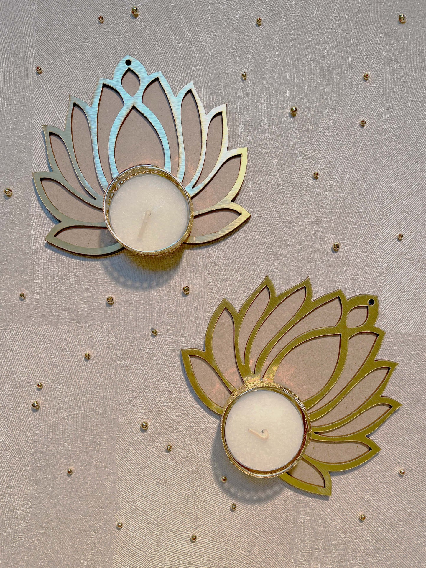 Lotus Rangoli Tealight Twin Set 🪷
