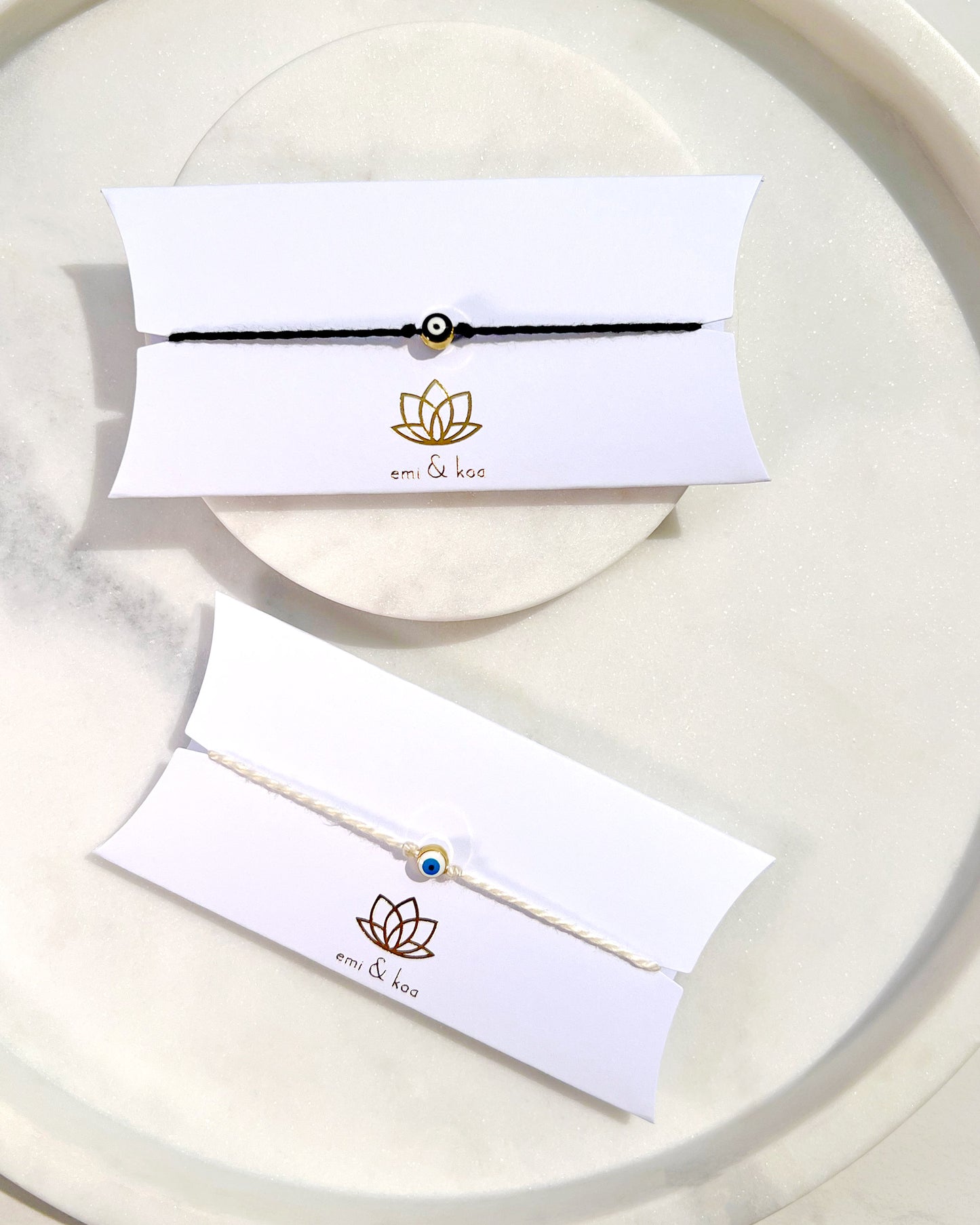 Mini White and Blue Evil Eye Rakhri 🧿