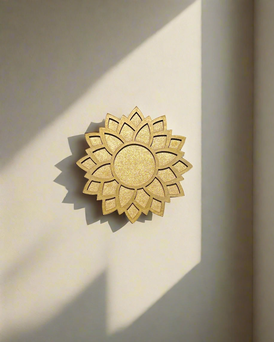 4" Mini Diwali Daisy Wooden Rangoli Kit