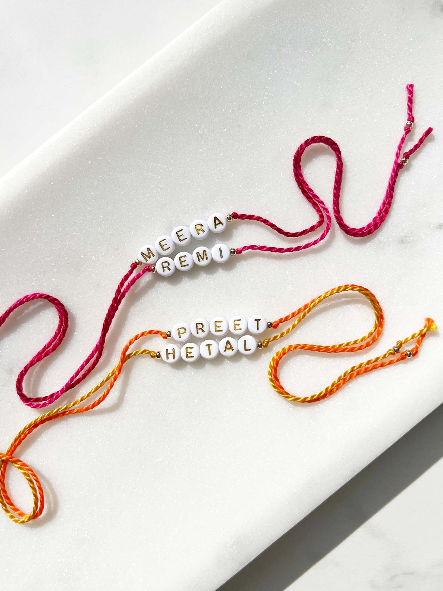 Personalised Name Round Bead Rakhri βͺ