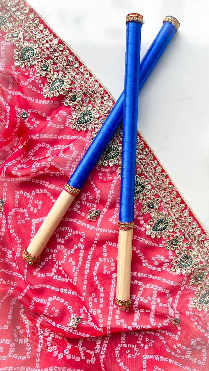 Adult's Personalised Dandiya Sticks - Royal Blue