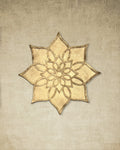 12" Diwali Dahlia Wooden Rangoli Kit