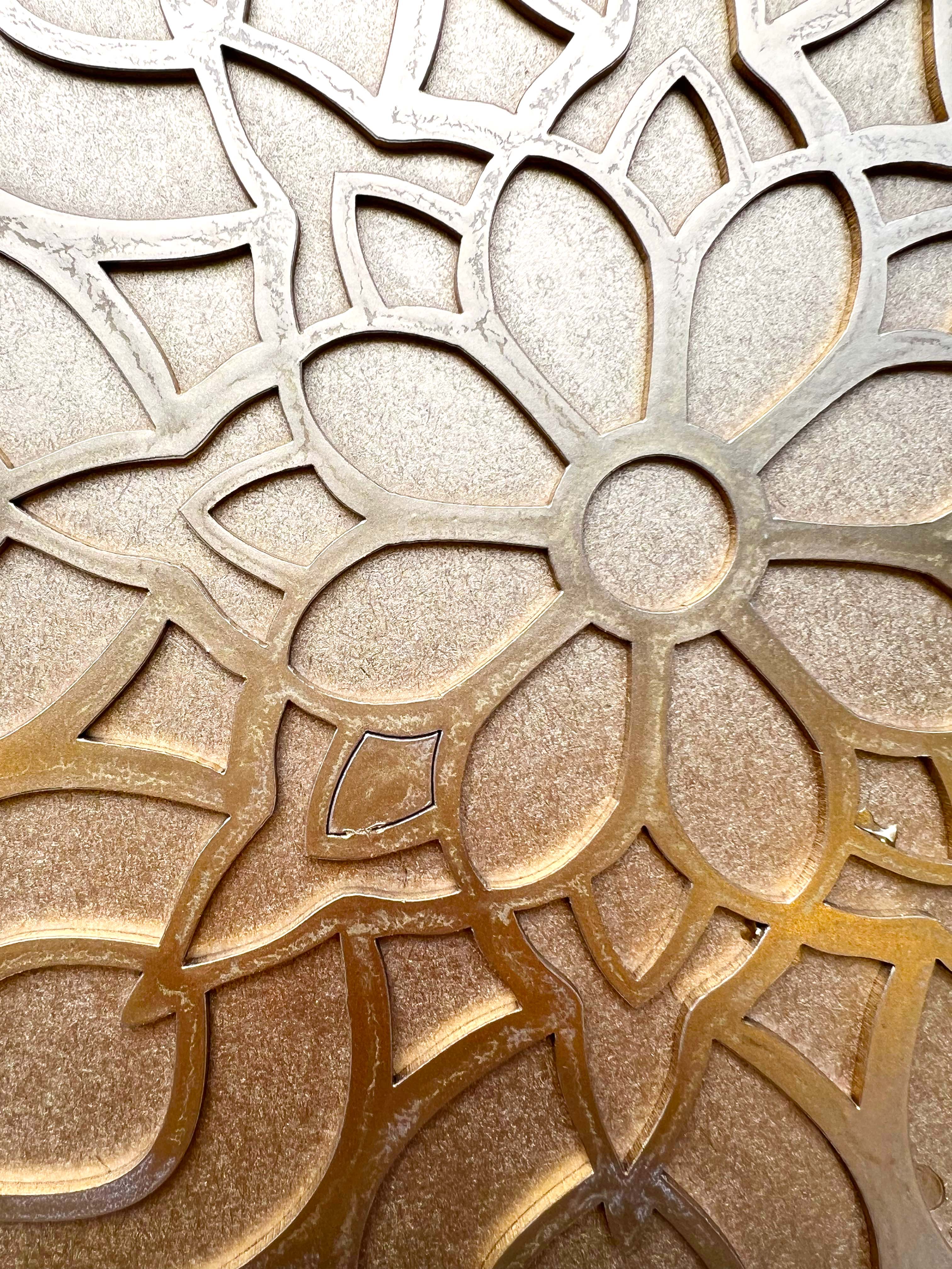 Perfectly Imperfect - 12" Bouquet Wooden Rangoli Tray Only