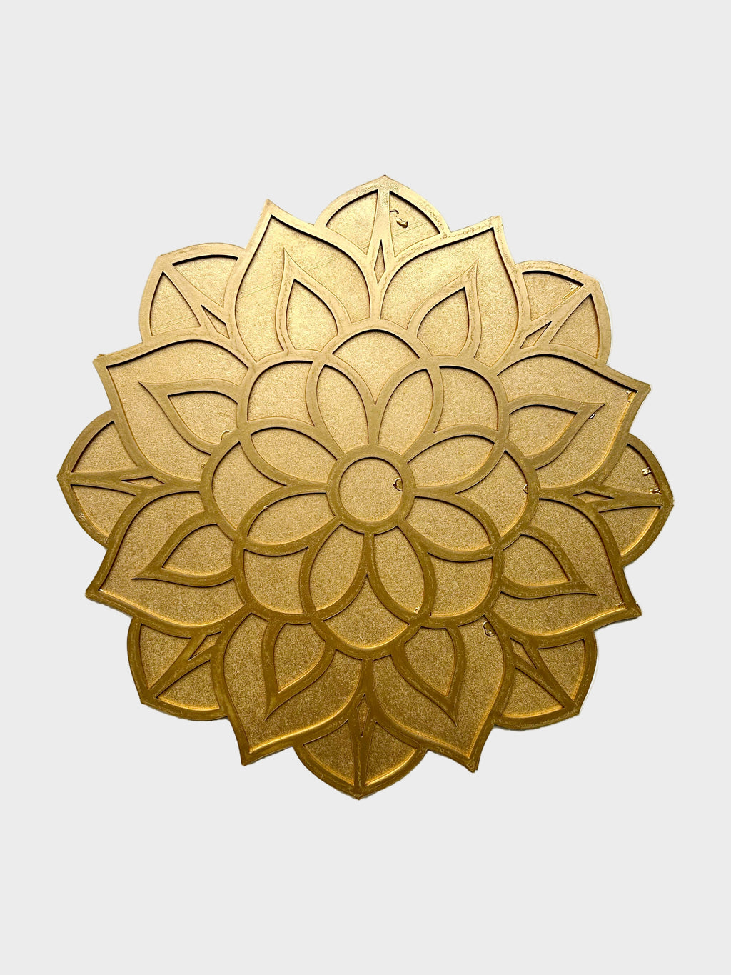 Perfectly Imperfect - 12" Flower Wooden Rangoli Tray Only