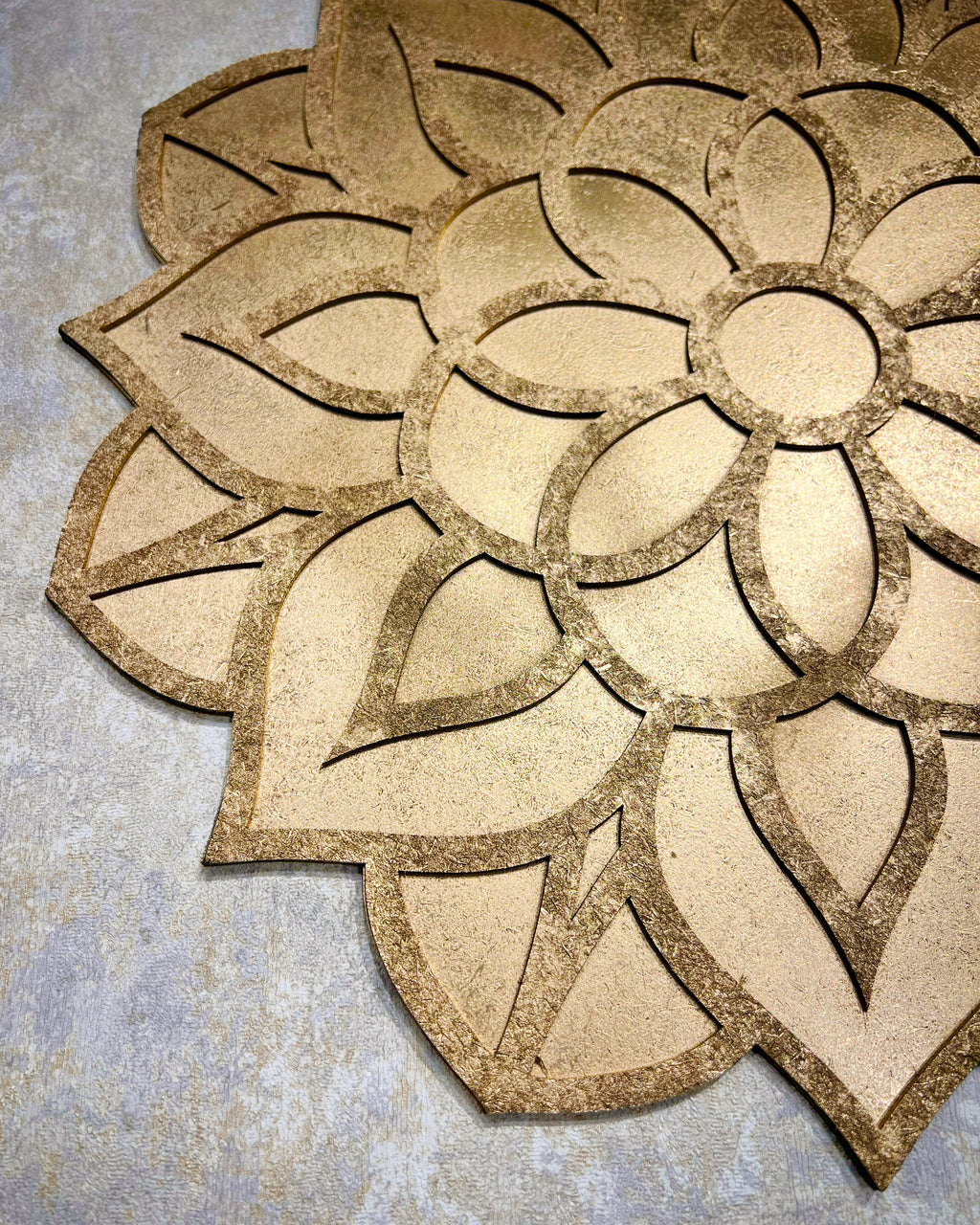 16" Diwali Flower Wooden Rangoli Kit