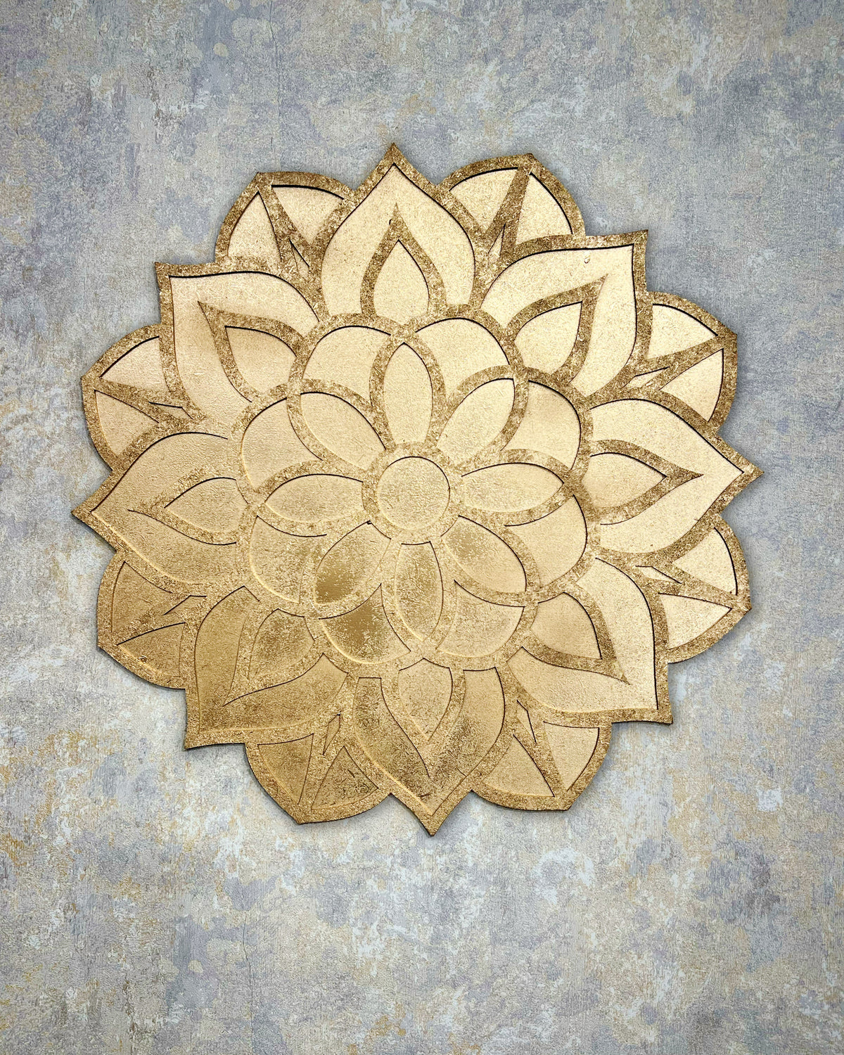 16" Diwali Flower Wooden Rangoli Kit