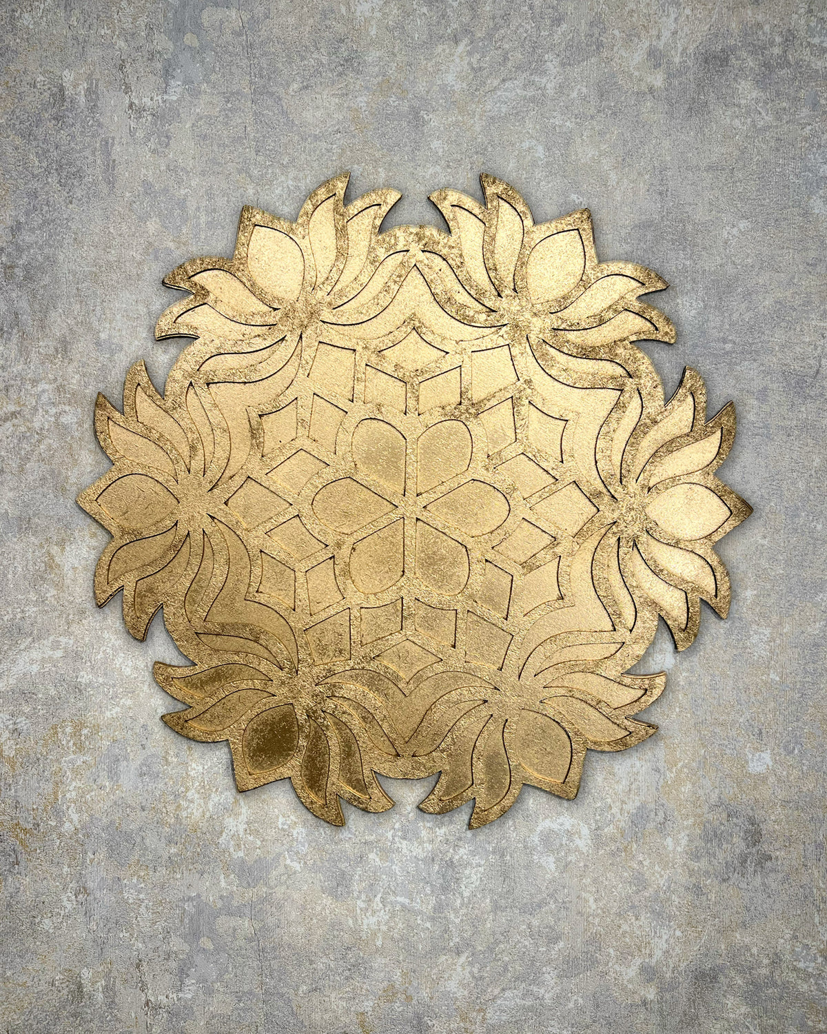 16" Diwali Jasmine Wooden Rangoli Kit