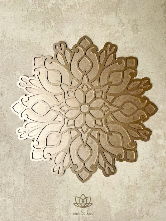 16" Diwali Bouquet Gold Wooden Rangoli Kit ✨