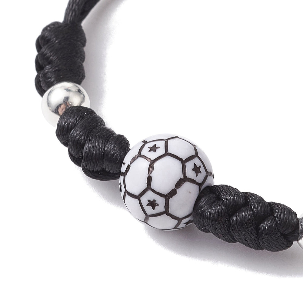⚽ Football Braided Bead Bracelet 👟