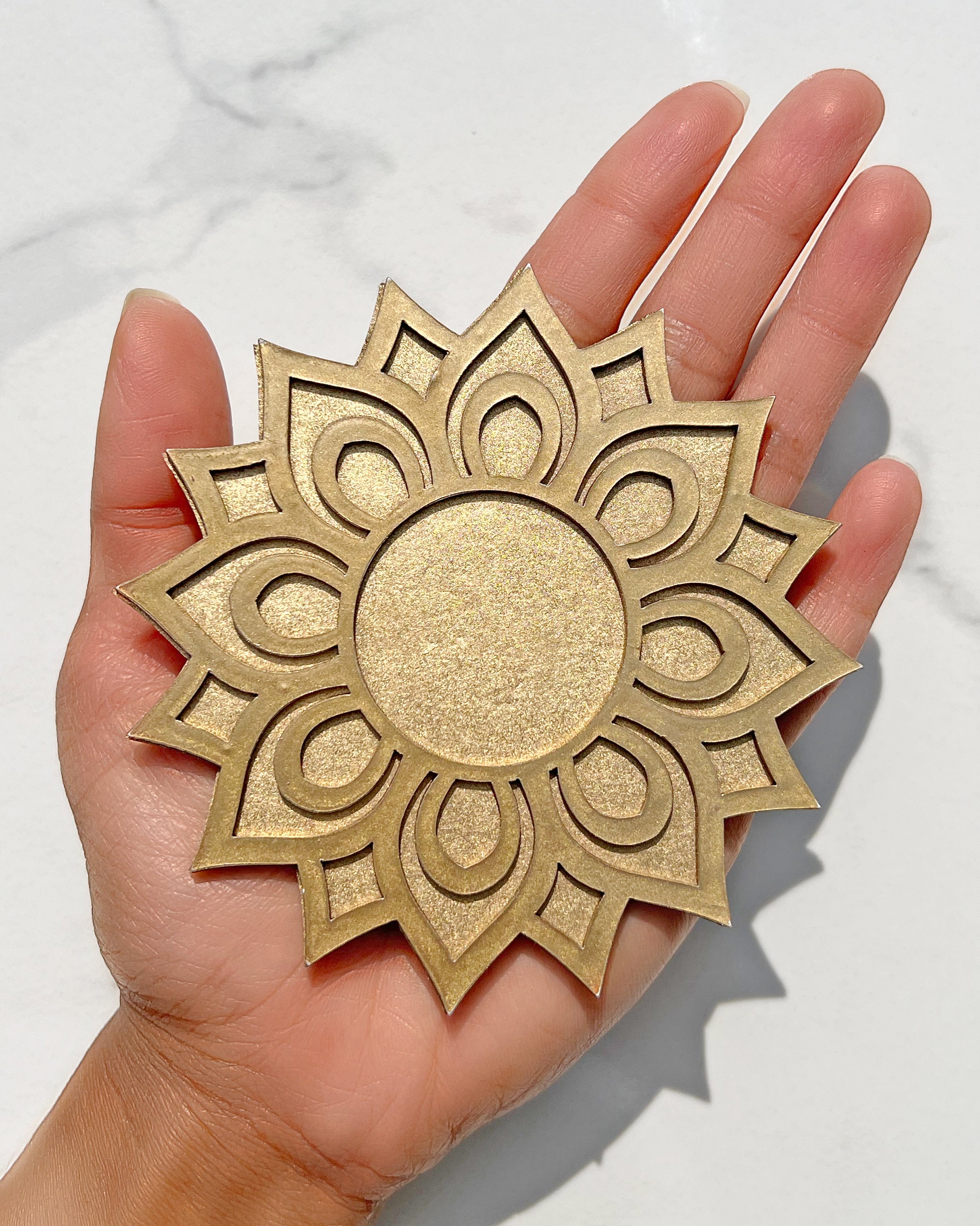4" Mini Diwali Marigold Wooden Rangoli Kit ✨