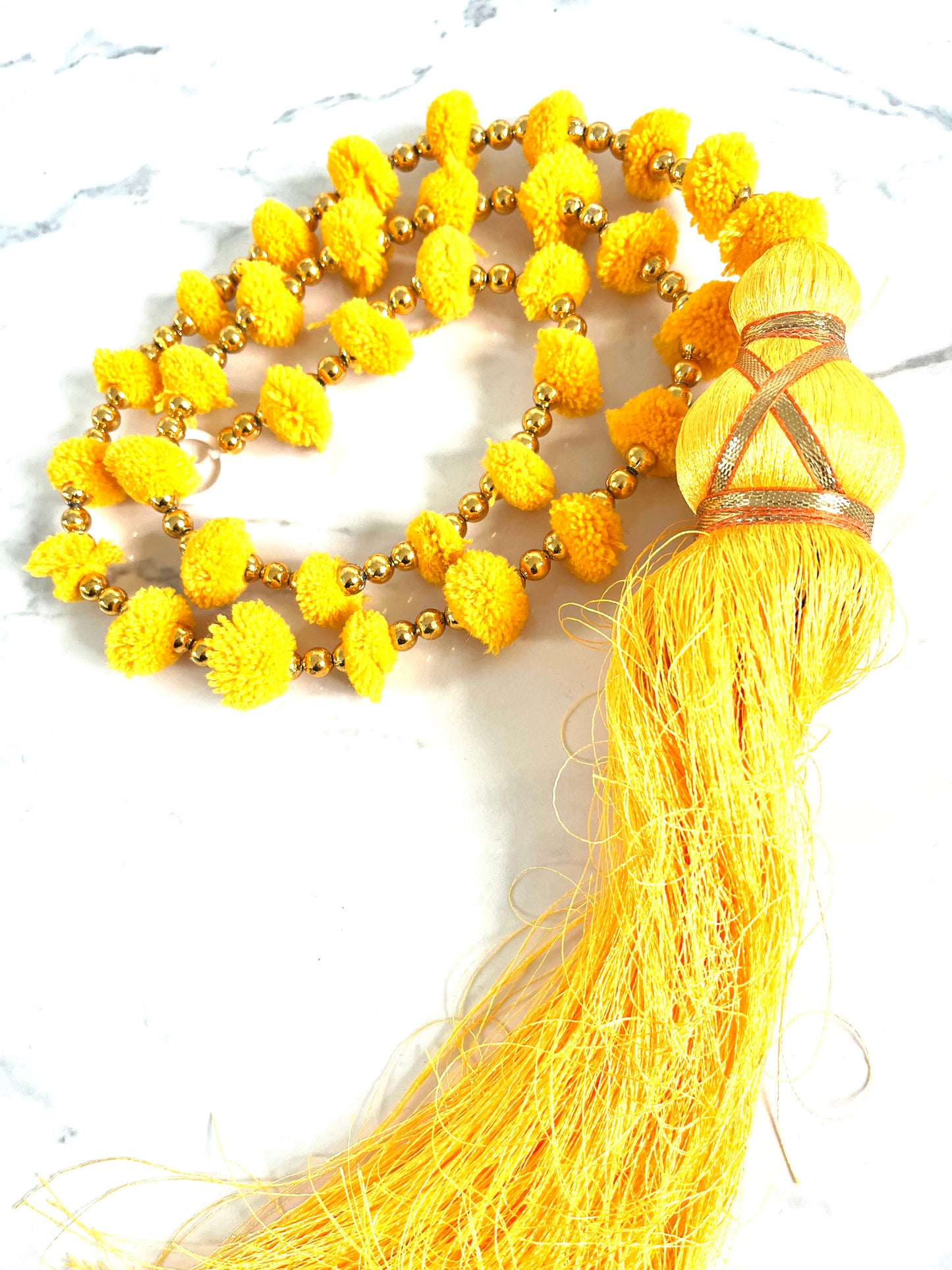 Marigold Yellow Diwali Tassel Hanging Garland