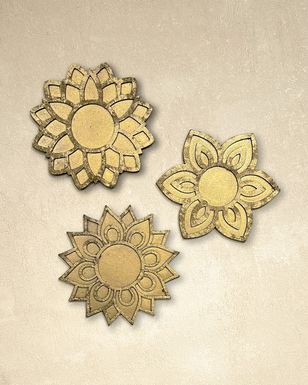 4" Mini Diwali Marigold Wooden Rangoli Kit ✨