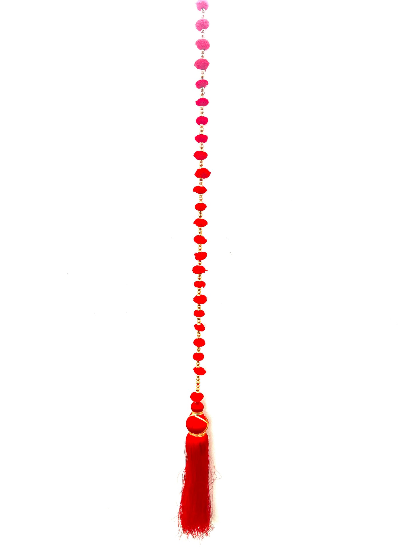 Red Diwali Hanging Tassel Garland