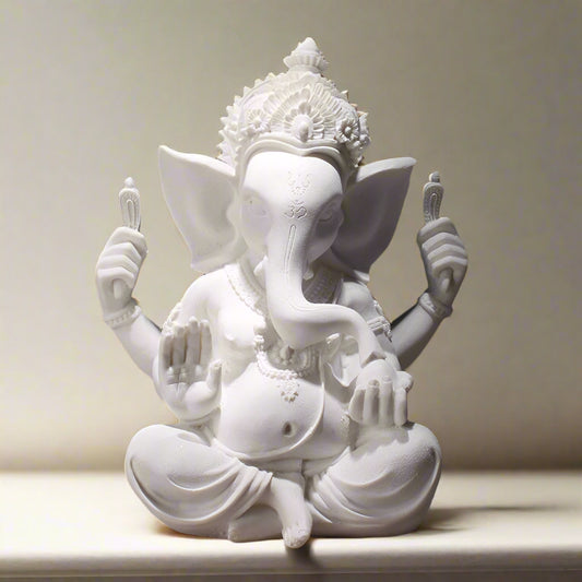 White Stone Look Lord Ganesh Murti 🙏🏽