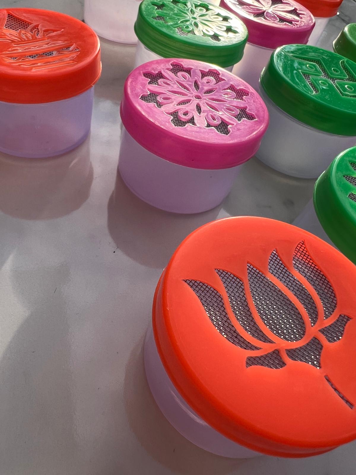 Rangoli Stencil Pots Pack of 4