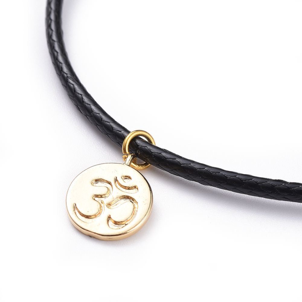 Aum 18k Gold Plated Adjustable Bracelet