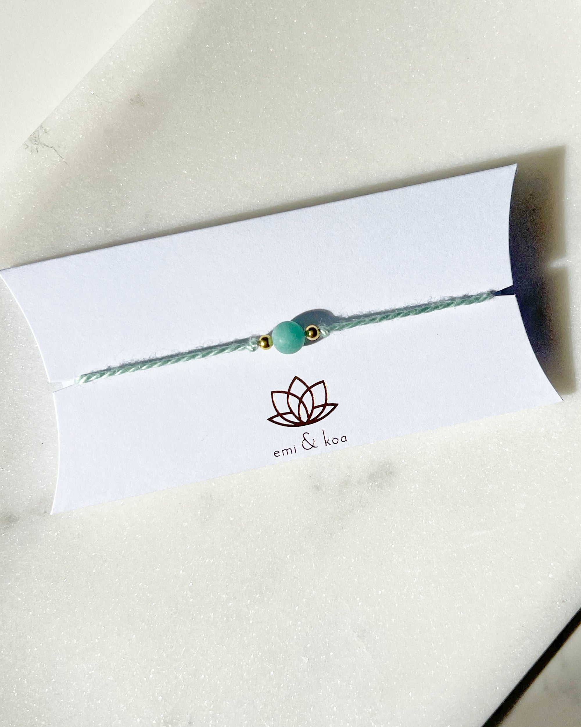 Natural Frosted Amazonite Handmade Rakhi
