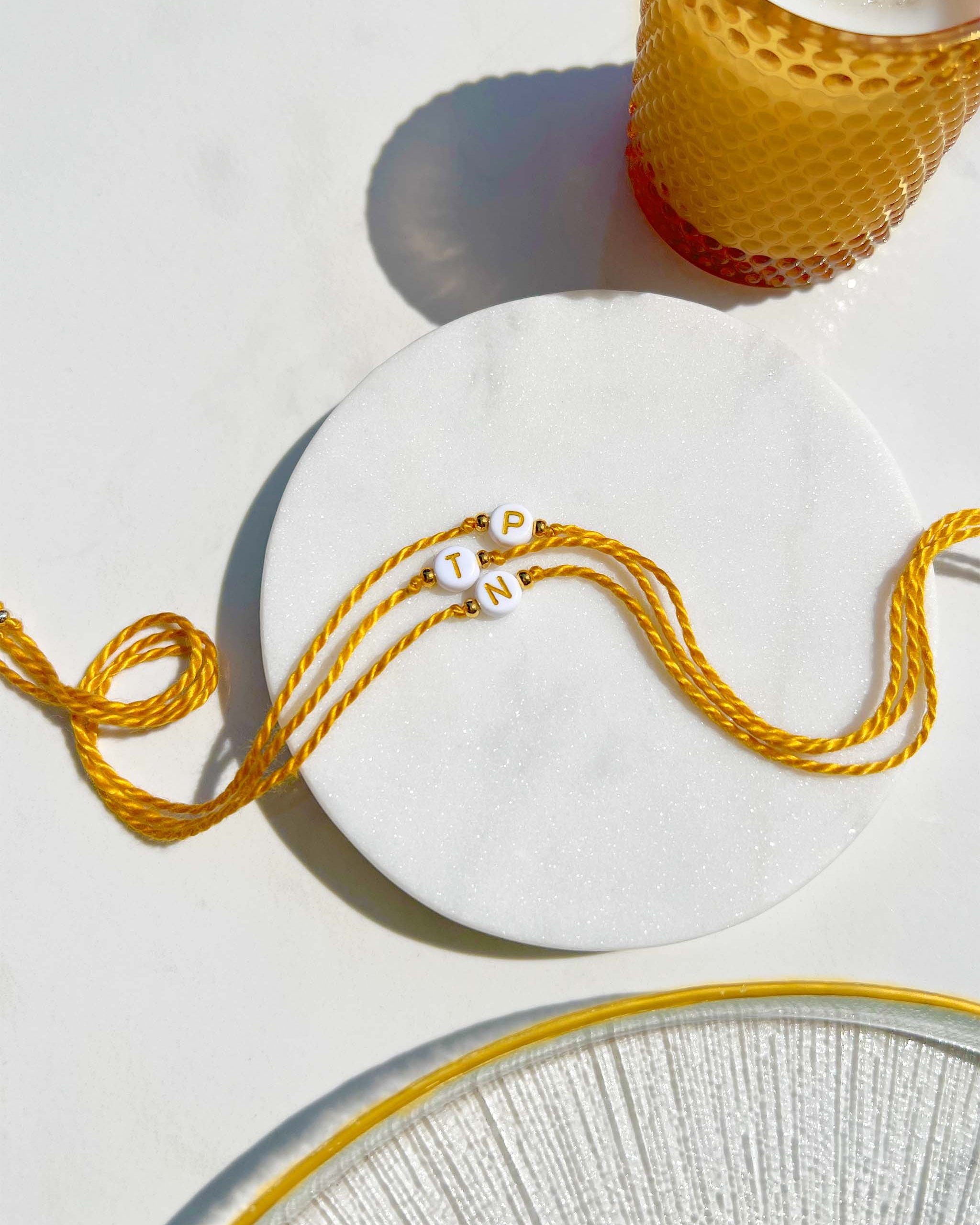 Initial - Round Bead Rakhi 🔤