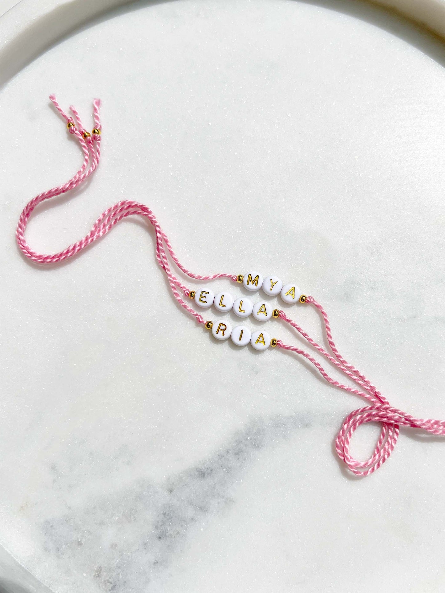 Personalised Name Round Bead Rakhri ⚪