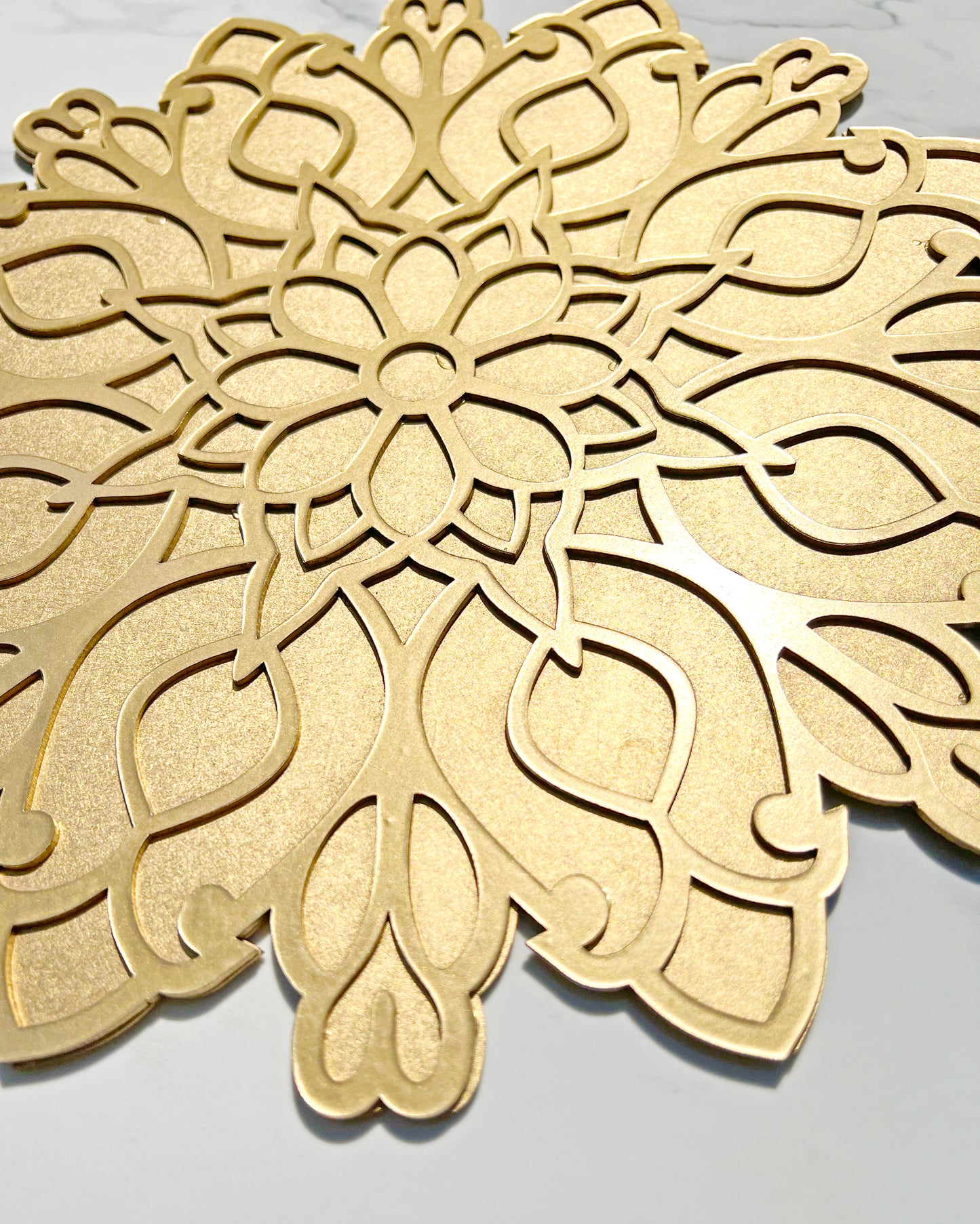 12" Diwali Bouquet Wooden Rangoli Kit