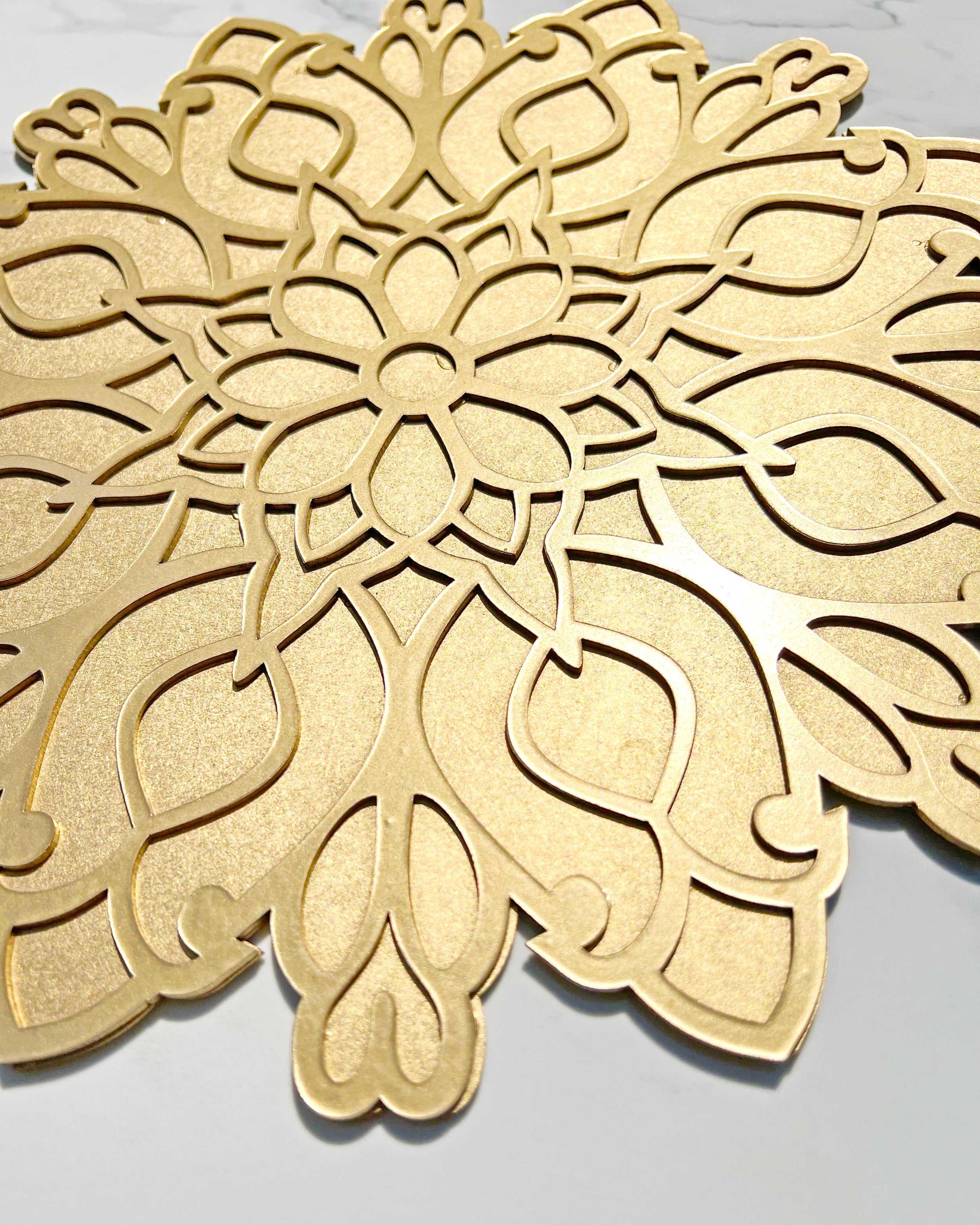 12" Diwali Bouquet Wooden Rangoli Kit