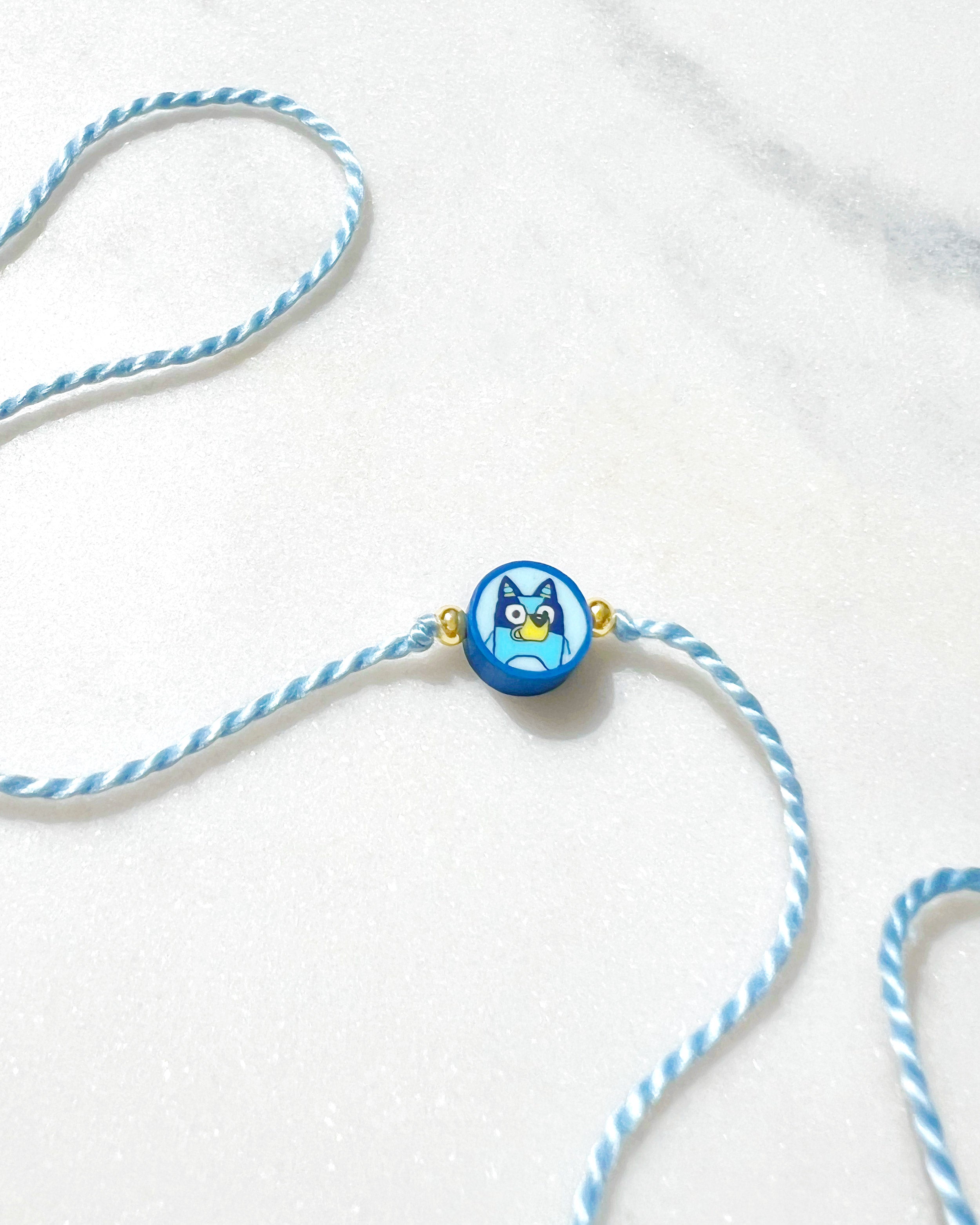 Bluey Dog Cartoon Rakhi