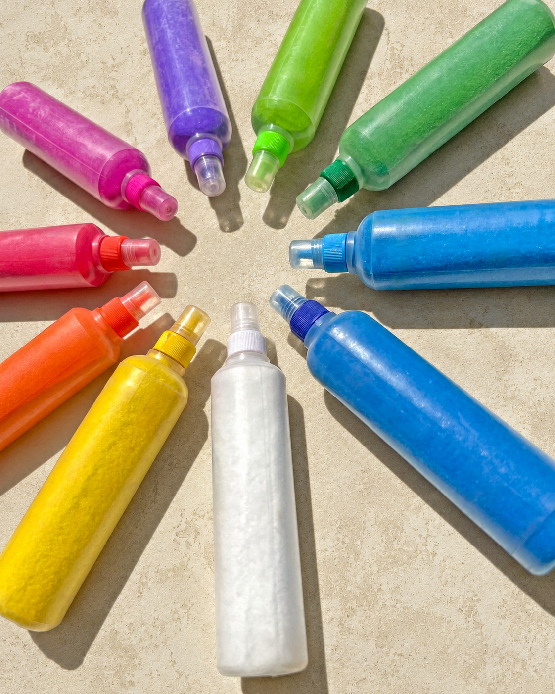 Rangoli Colour Powder - Pack of 10 Bottles