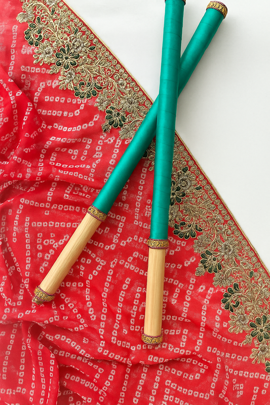 Children's Personalised Dandiya Sticks - Teal