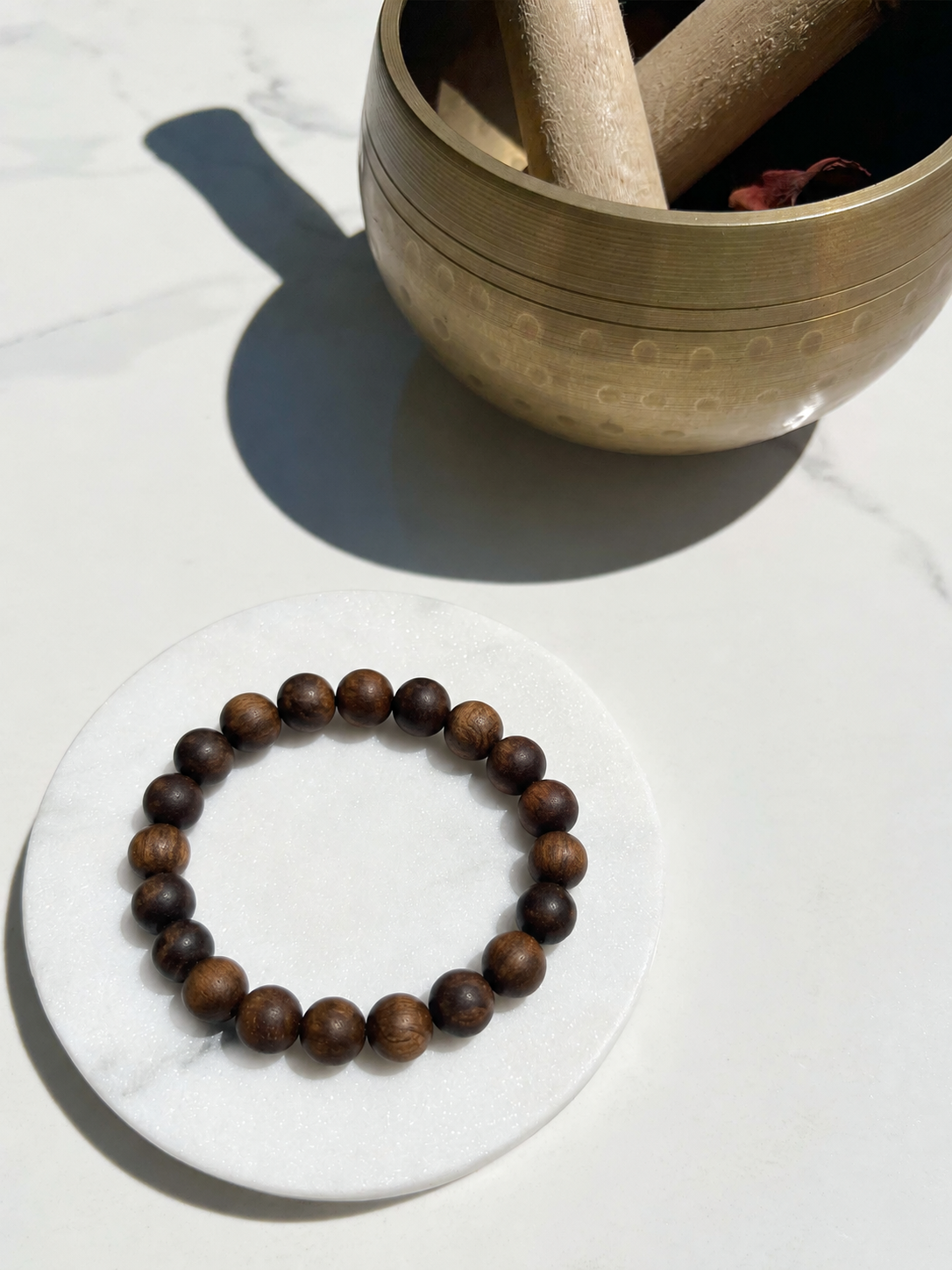 Natural Wood Bead Bracelet