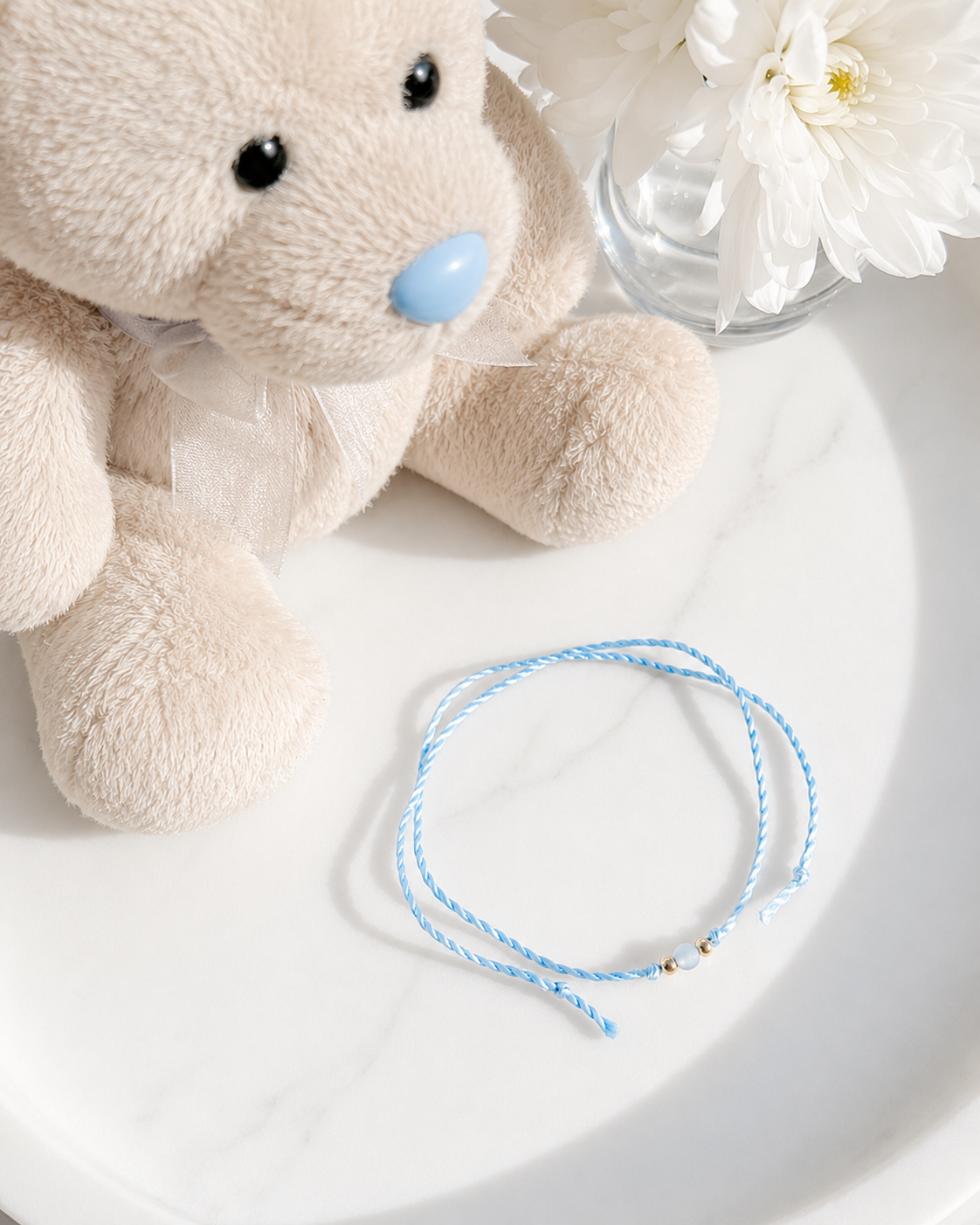 Nano Mini Frosted Baby Blue Rakhi