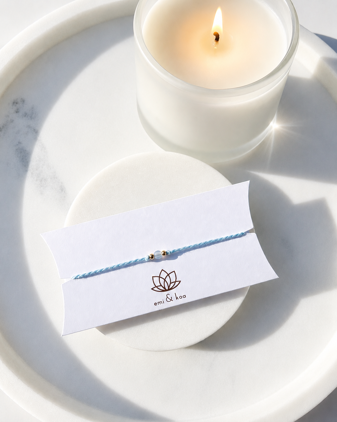 Nano Mini Frosted Baby Blue Rakhi