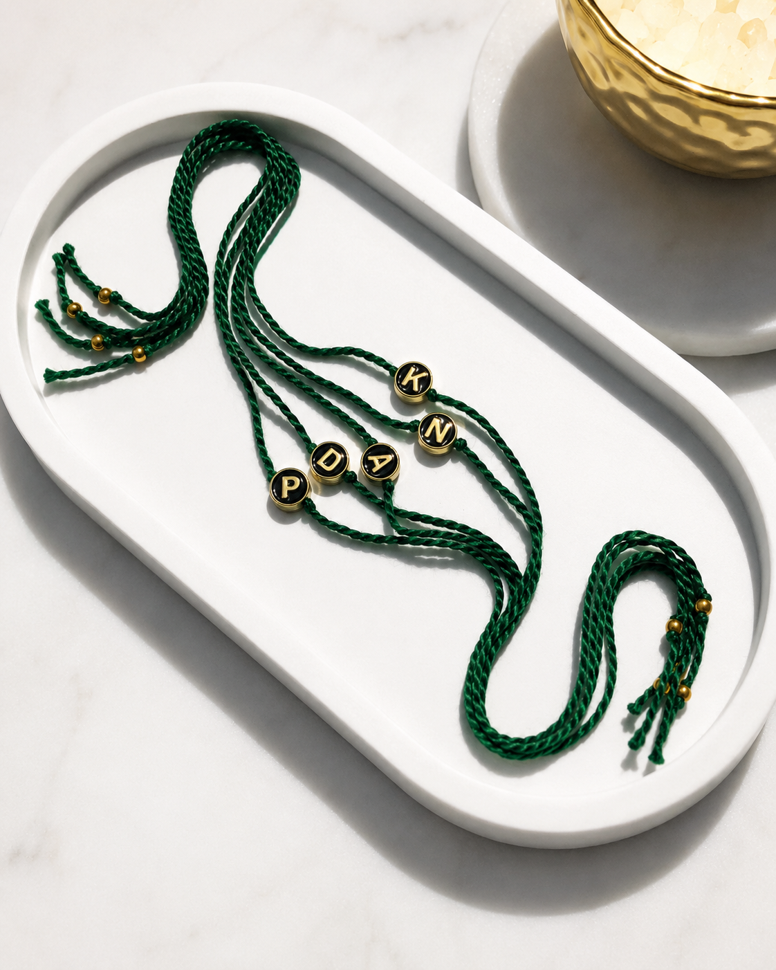 Premium Black & Gold Initial Rakhri