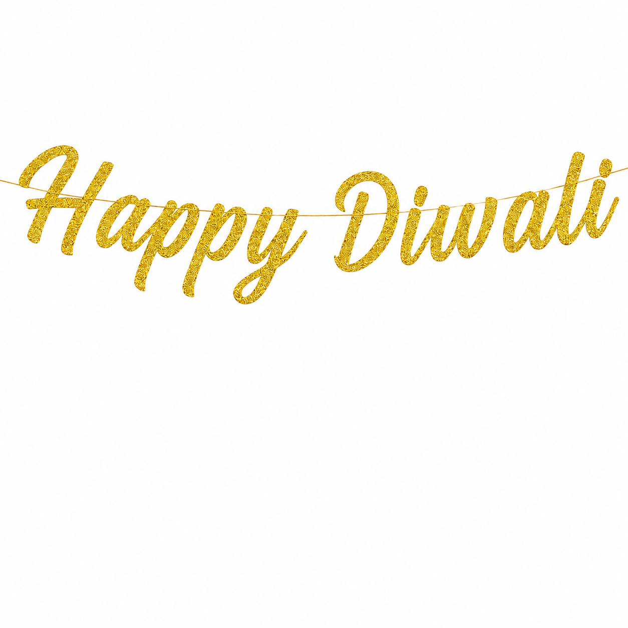 Happy Diwali Gold Glitter Hanging Bunting Banner ✨