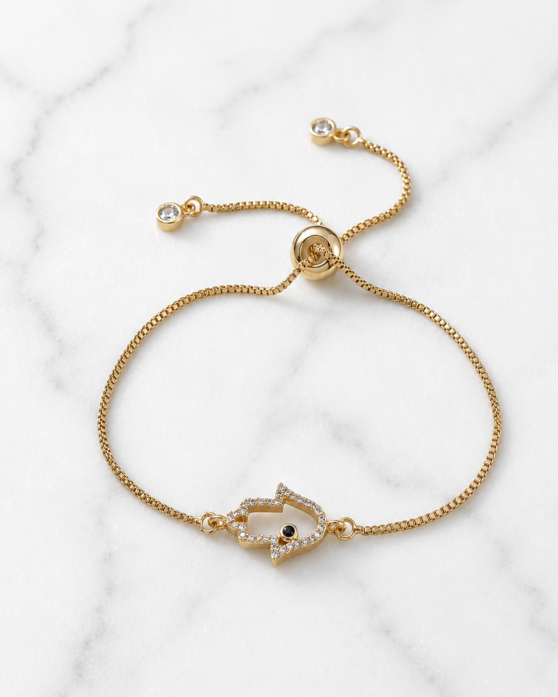 Gold Dainty Hamsa Bracelet