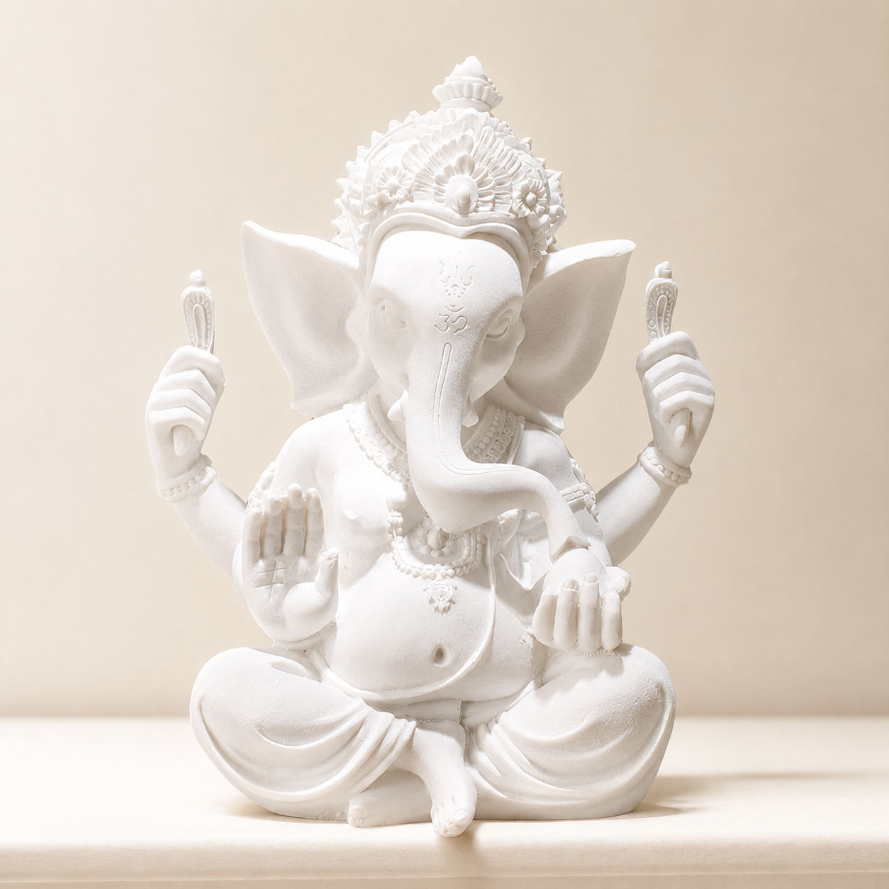 White Stone Look Lord Ganesh Murti 🙏🏽