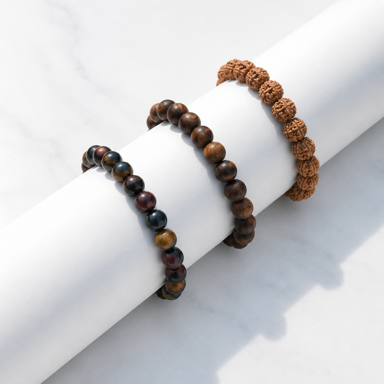 Natural Tiger's Eye Men's Stretch Bracelet 🐯