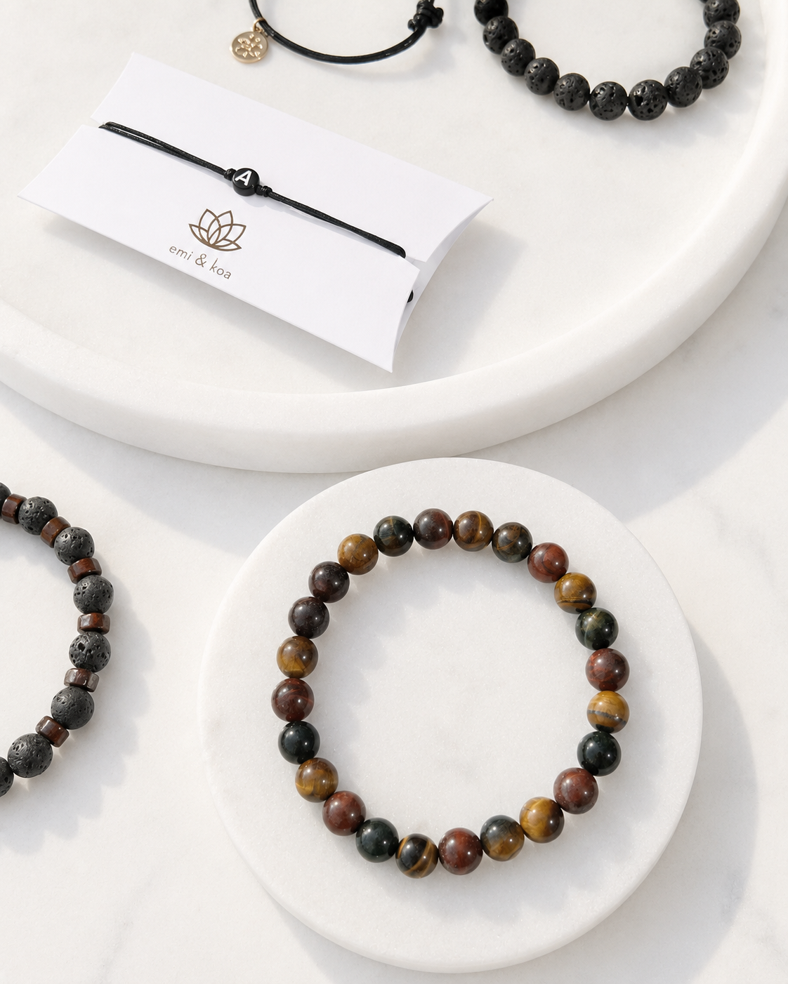 Natural Tiger's Eye Men's Stretch Bracelet 🐯