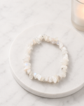 Natural Chip Moonstone Beaded Stretch Bracelet