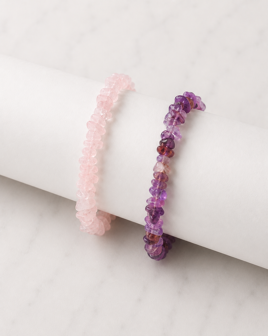 Natural Chip Amethyst Beads Stretch Bracelet