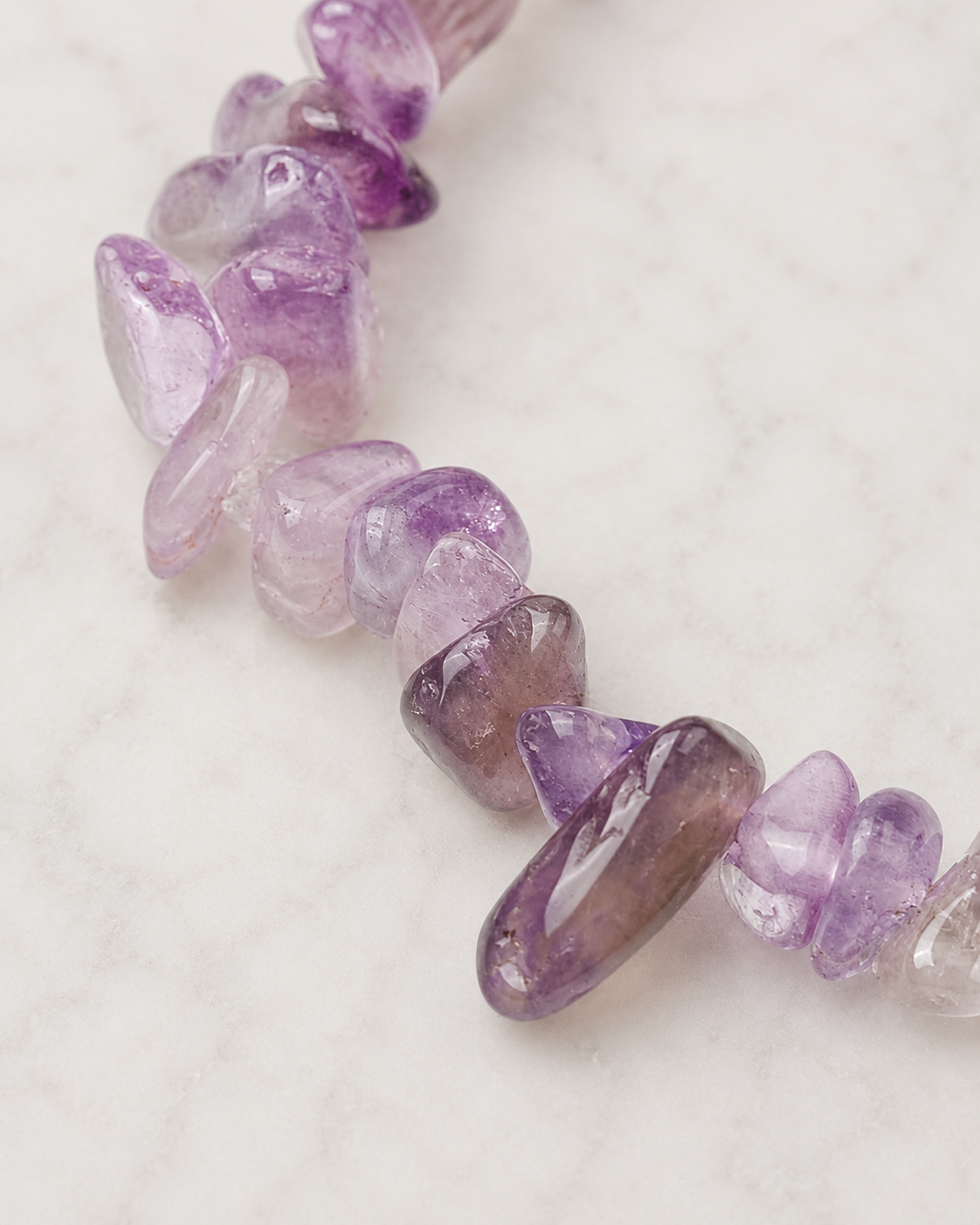 Natural Amethyst Beads Stretch Bracelet