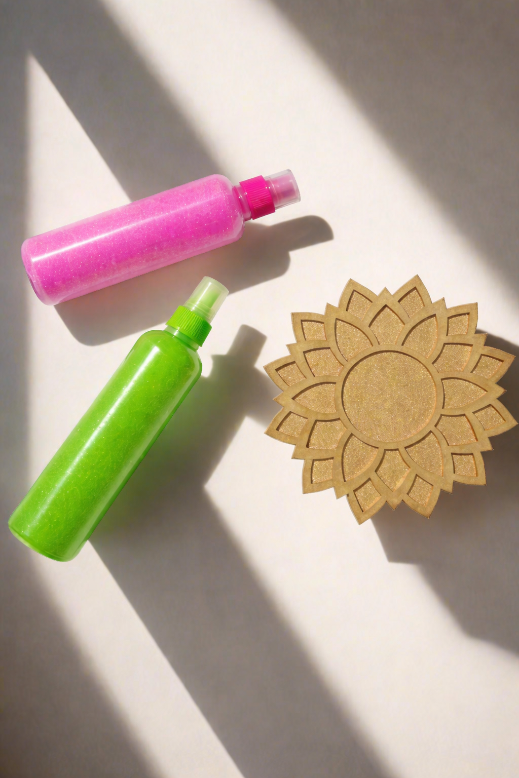 4" Mini Diwali Daisy Wooden Rangoli Kit