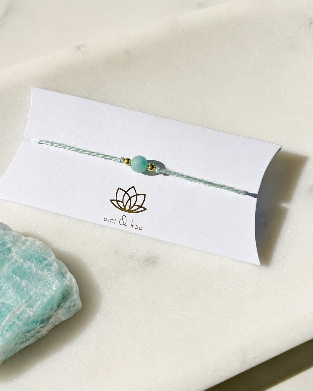 Natural Frosted Amazonite Handmade Rakhi
