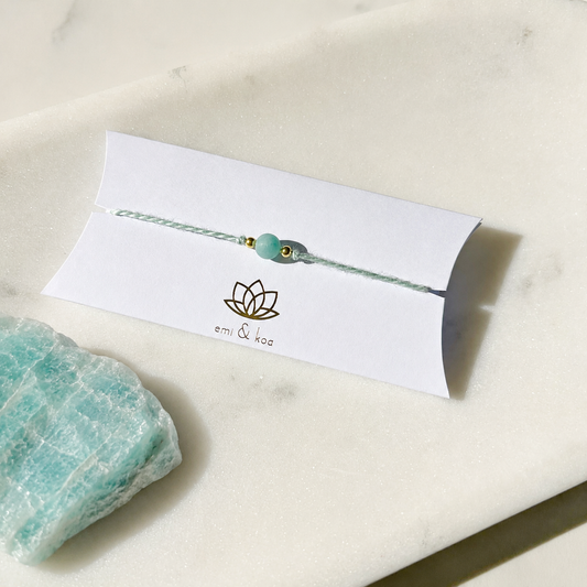 Natural Frosted Amazonite Handmade Rakhri