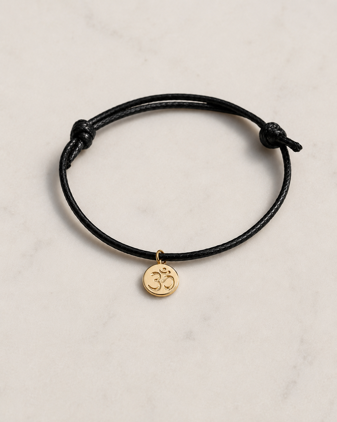 Aum 18k Gold Plated Adjustable Bracelet
