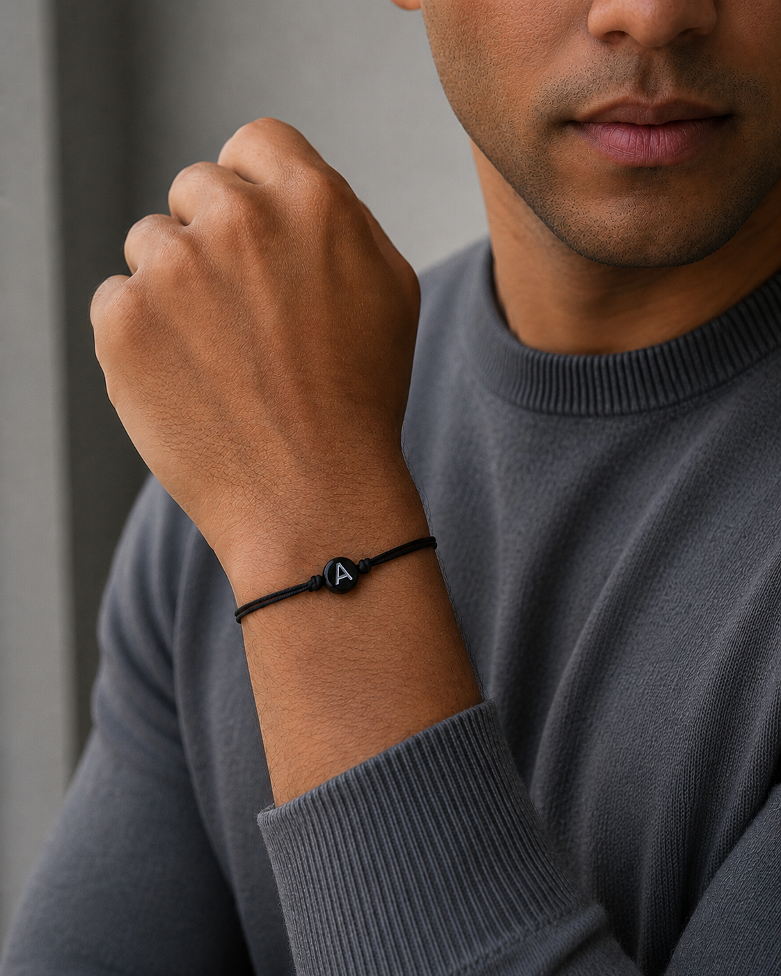 Men's Letter Adjustable String Bracelet 🖤
